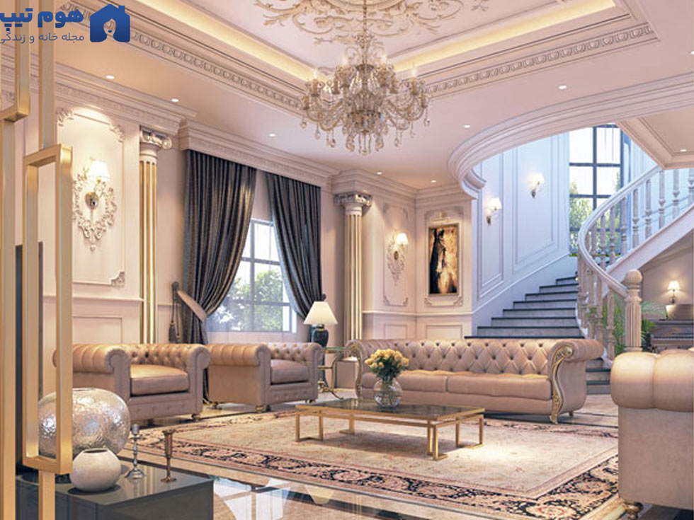 استفاده از پرده بلند در دکوراسیون نشیمن- هوم تیپس