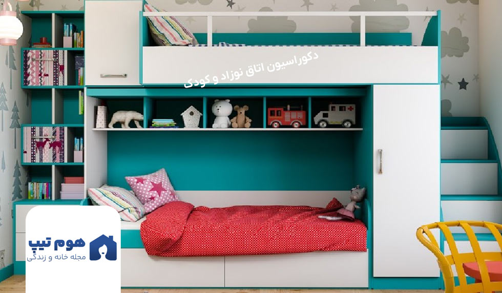 دکوراسیون اتاق کودک دو طبقه - هوم تیپس