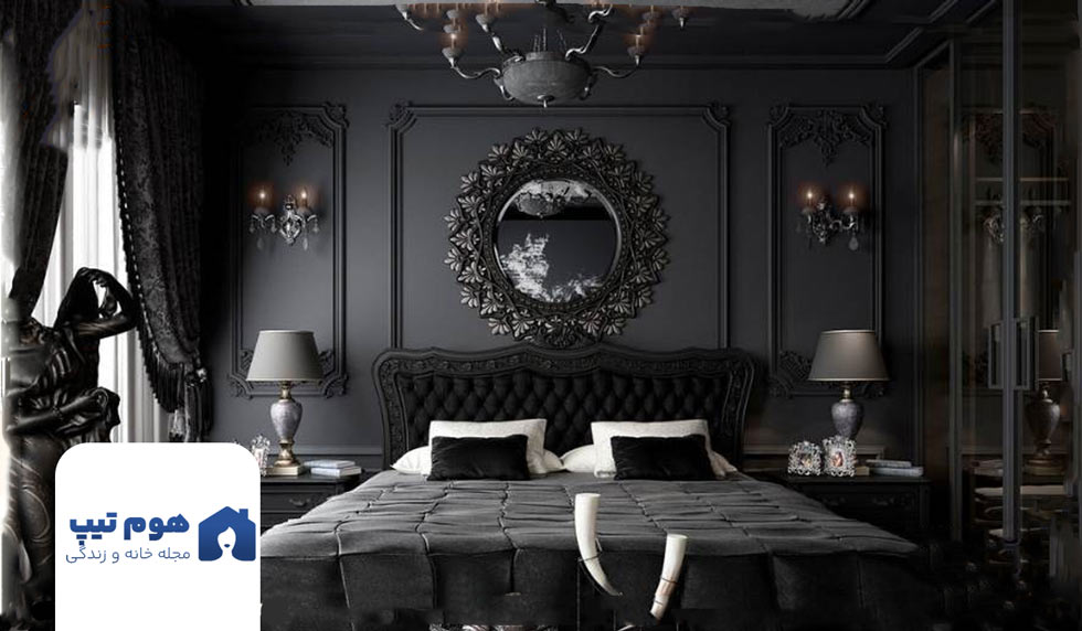 طراحی دکوراسیون اتاق خواب بر اساس سبک گوتیک - هوم تیپس